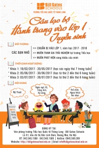 CÂU LẠC BỘ HÀNH TRANG VÀO LỚP 1 NĂM HỌC 2017 - 2018
