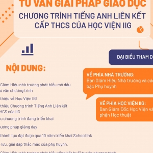 [WEBINAR] TƯ VẤN GIẢI PHÁP GIÁO DỤC: CHƯƠNG TRÌNH TIẾNG ANH LIÊN KẾT CẤP THCS CỦA HỌC VIỆN IIG