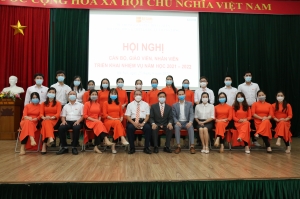 Hội nghị cán bộ, giáo viên, nhân viên Trường THCS&THPT QT Thăng Long triển khai nhiệm vụ năm học 2021-2022