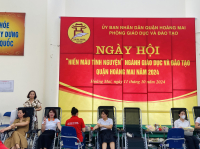 Công đoàn trường Tiểu học Quốc tế Thăng Long hưởng ứng “Ngày hội Hiến máu tình nguyện” năm 2024 của ngành Giáo dục và Đào tạo quận Hoàng Mai.