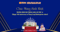 KẾ HOẠCH TỔ CHỨC  SINH NHẬT TRƯỜNG MN THĂNG LONG LẦN THỨ 14 (NĂM 2010 – 2024)